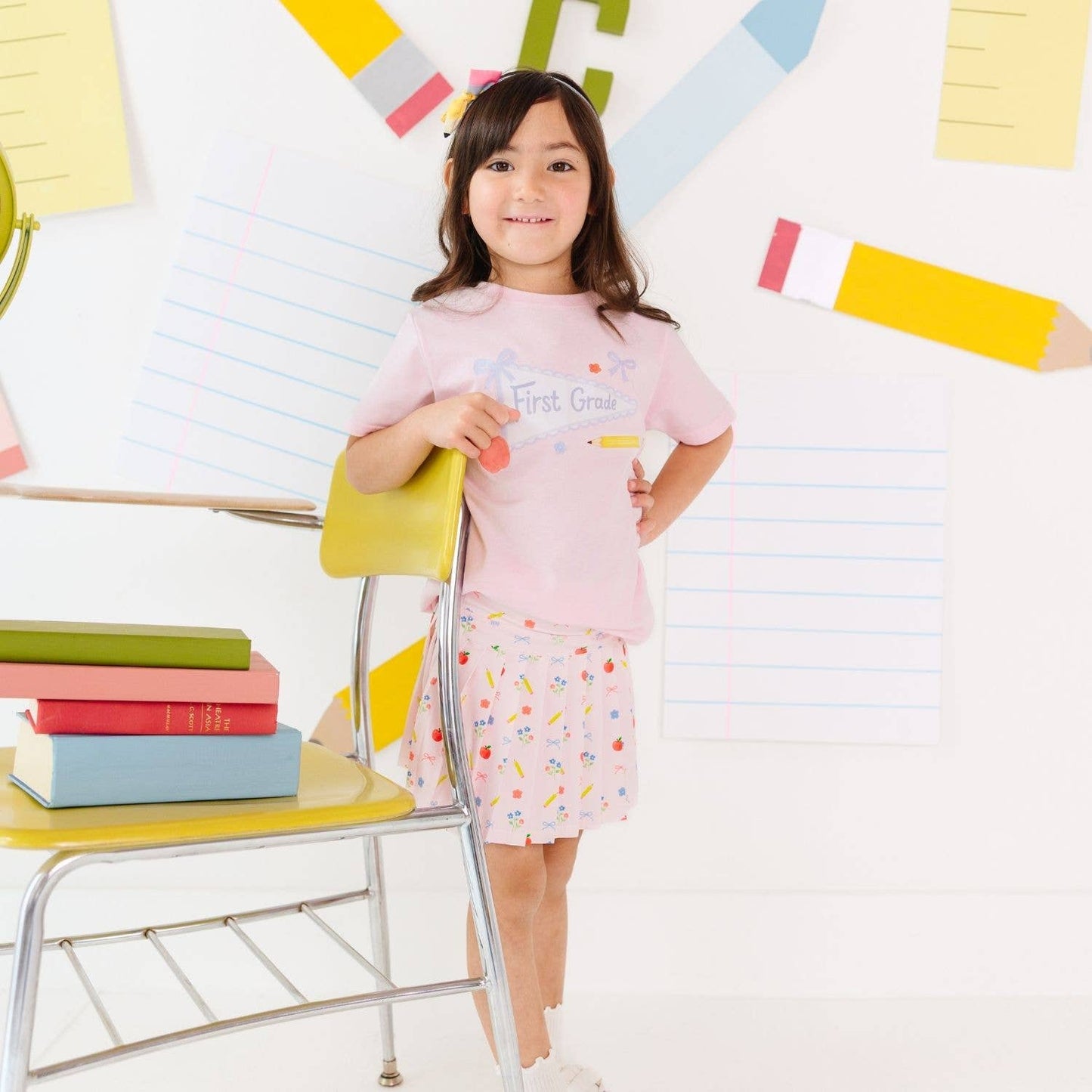 First Grade Pennant Short Sleeve T-Shirt - Back To School