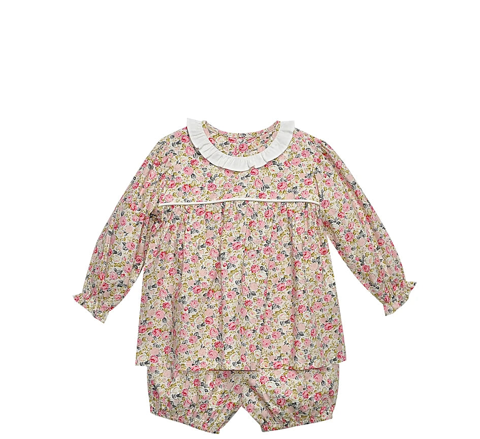 Reagan Bloomer Set - Pink  Rose