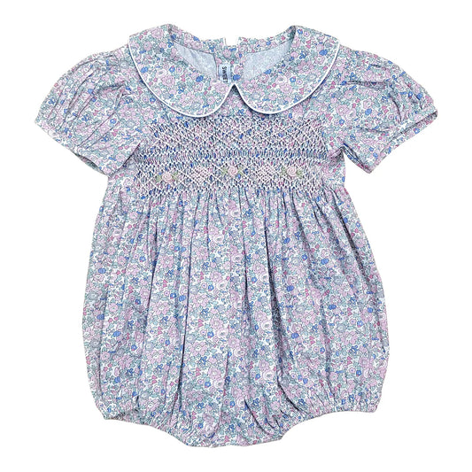 Lily Floral Print Smocked Bubble
