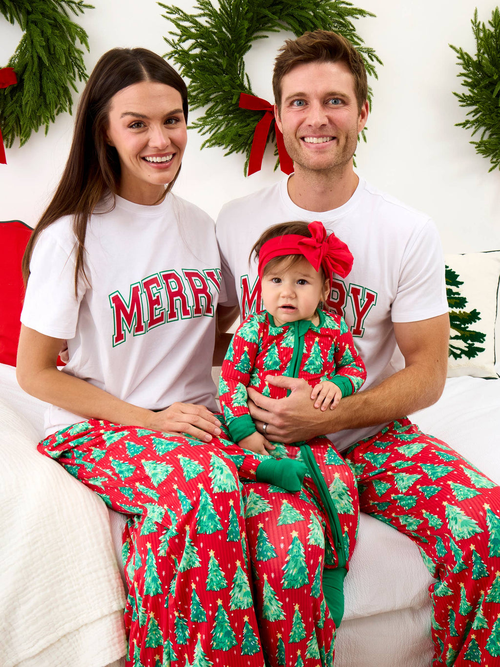 SoftSnooze™ Baby Bamboo Viscose O Christmas Tree Convertible One Piece Footie Pajama