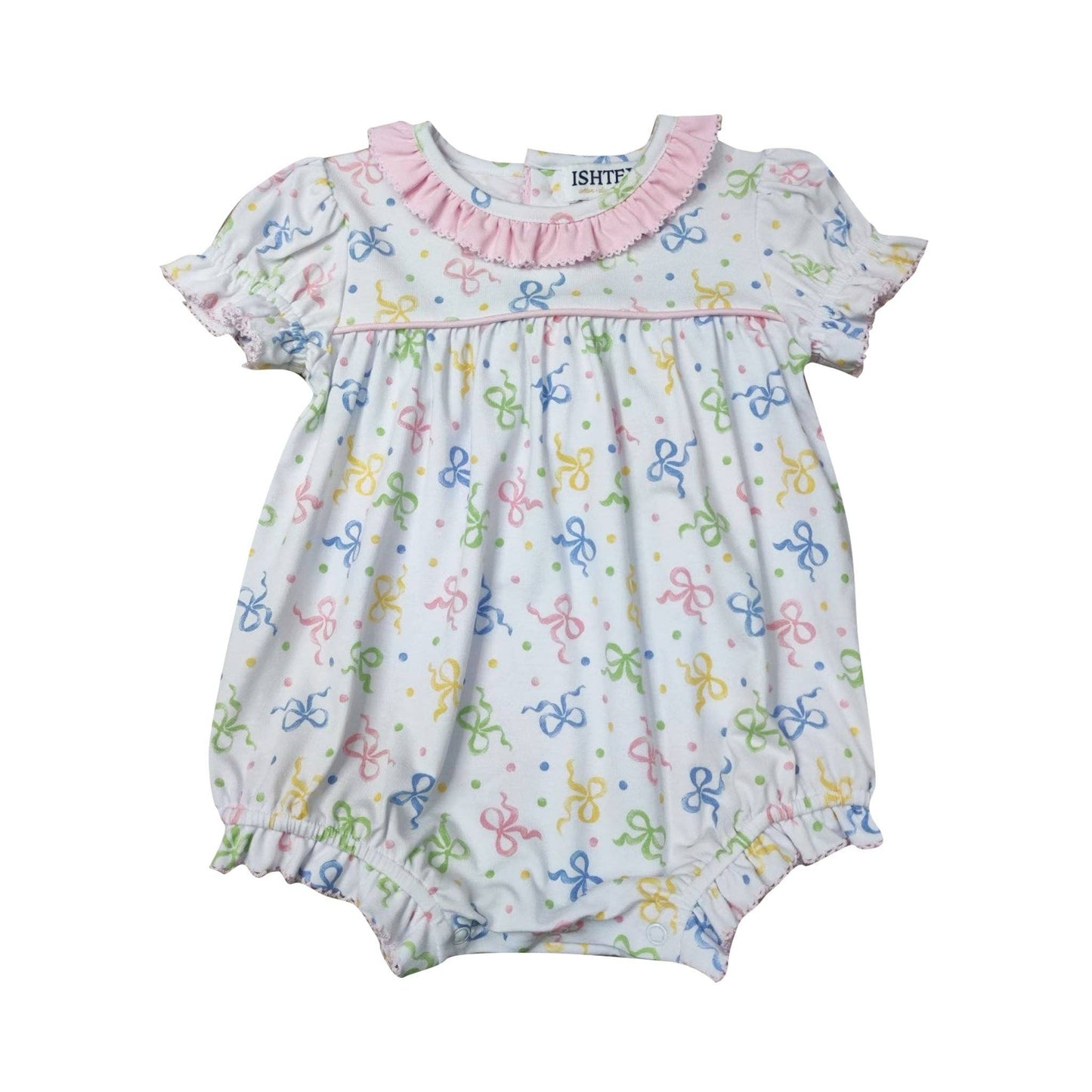 Bow Girl's Bubble Romper