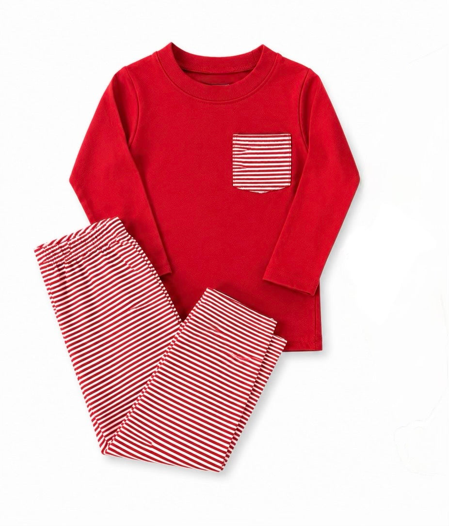 Red knit porter set