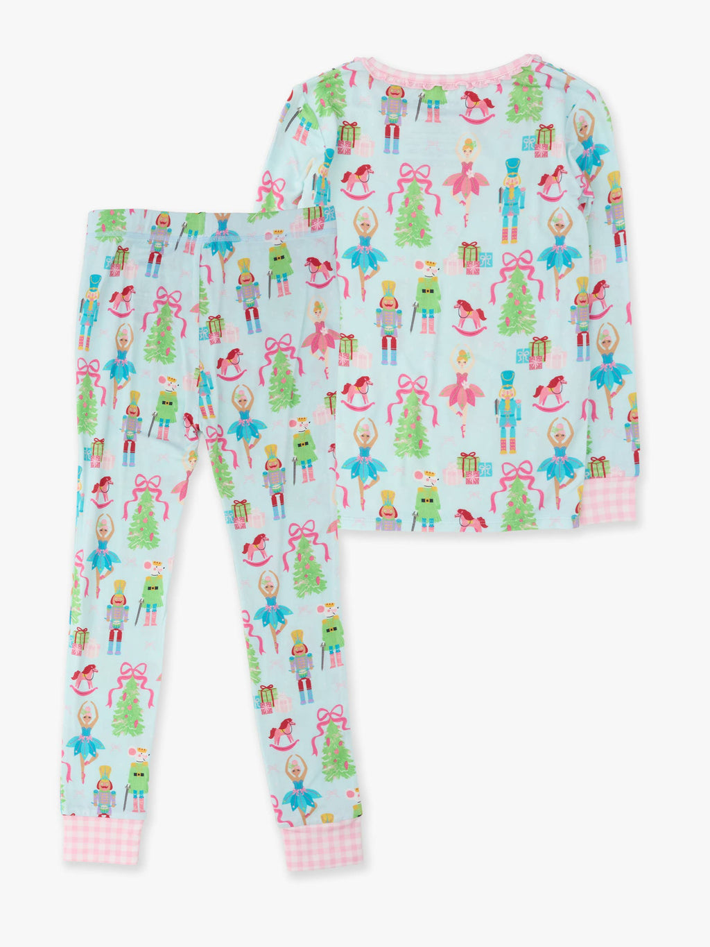 SoftSnooze™ Girls Bamboo Viscose Nutcracker Christmas Wishes Ruffle Long Sleeve Pajama Set