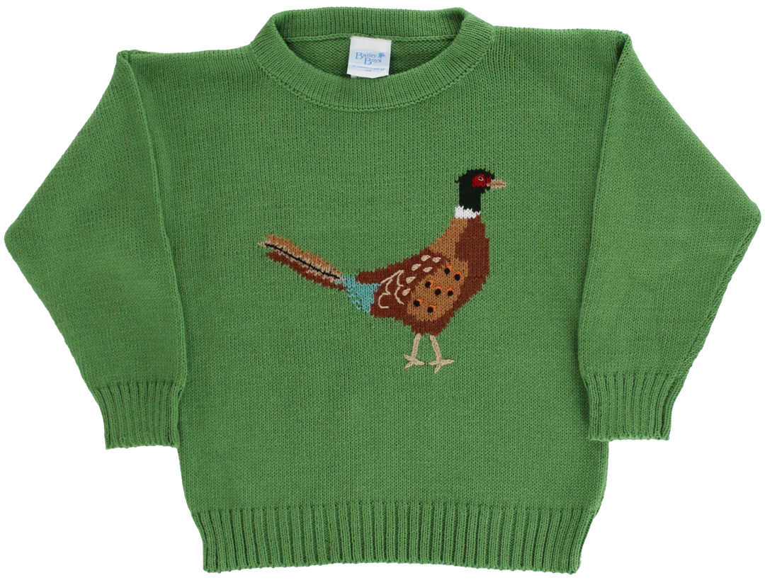 Crew neck sweater pheasant sage