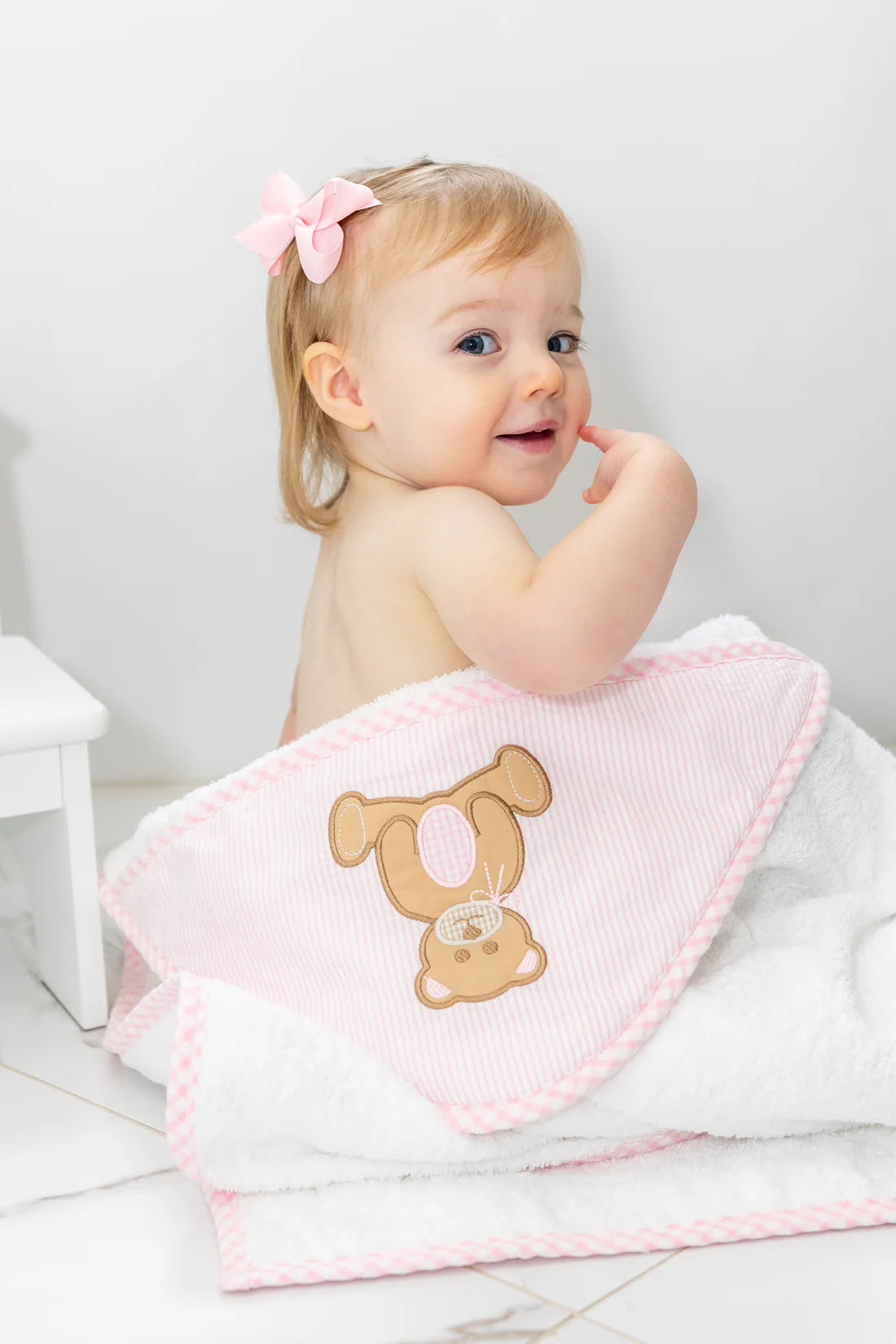 Teddy bear hooded towel & washcloth