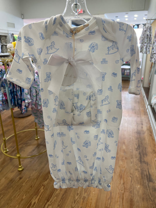 Tiny baby toys - boy gown and hat set