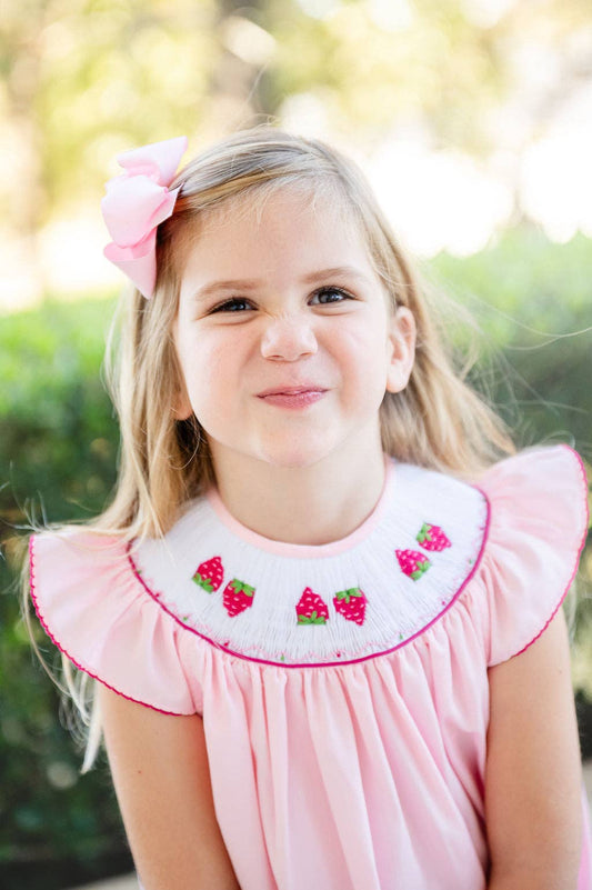 Strawberries Smocked Helen Dress