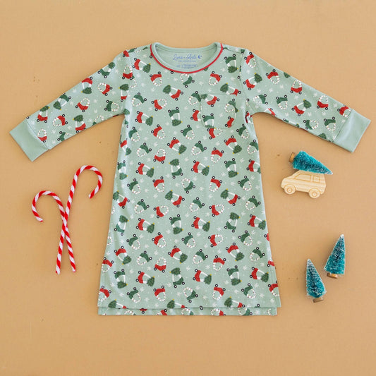 Deck the Wheels Nightdress by Luna and Arlo