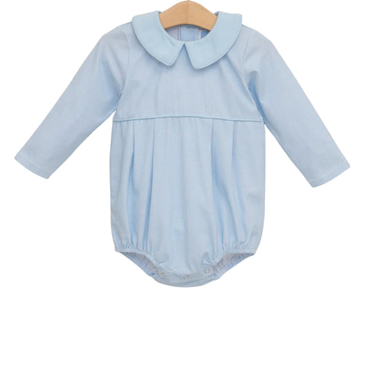 Archie Bubble- Light Blue Microgingham