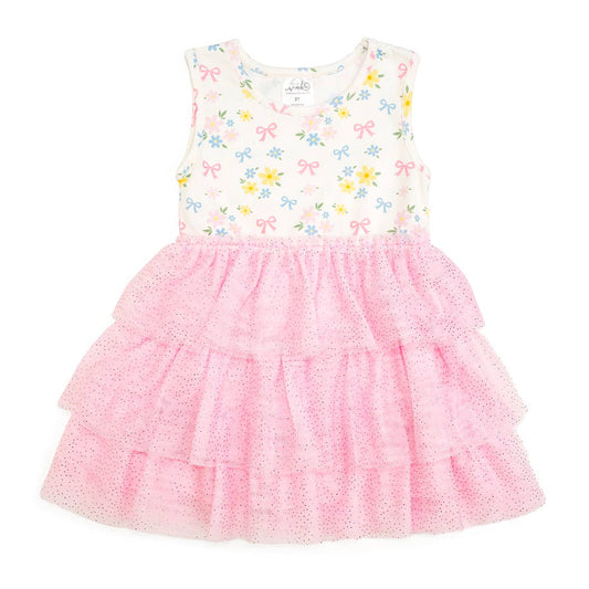 Sweet Floral Tank Tutu Dress - Girls Clothes - Spring