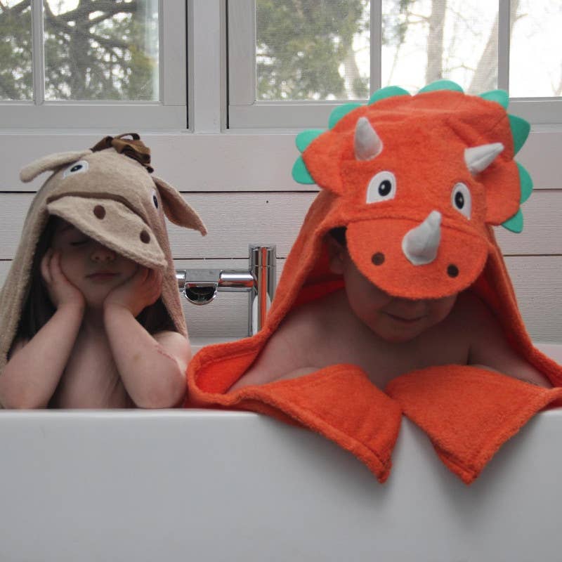 Dinosaur hooded towel for toddlers ages 2 to 8 years old