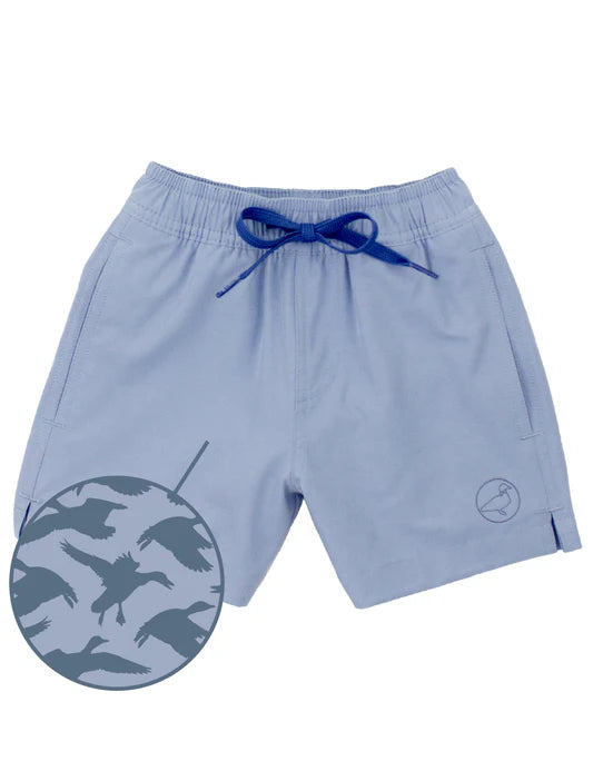 Boys splash swim duck
