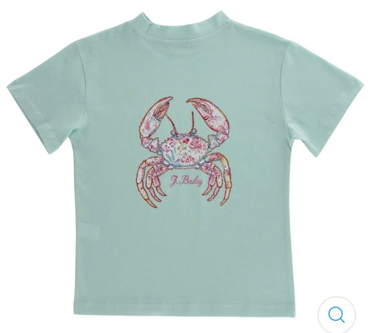 Girls Logo Tee - Crab on Seaglass