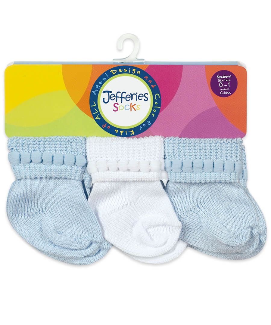 Jefferies Socks Rock-A-Bye Turn Cuff Socks 6 Pair Pack