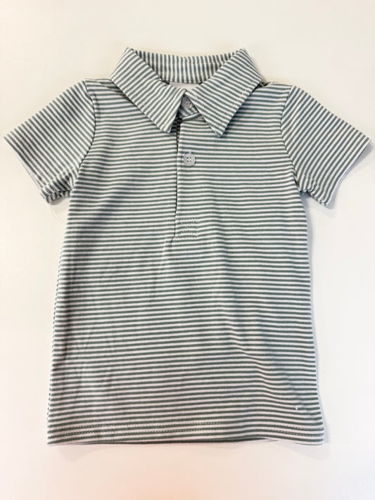 Sage stripe knit Sammy polo