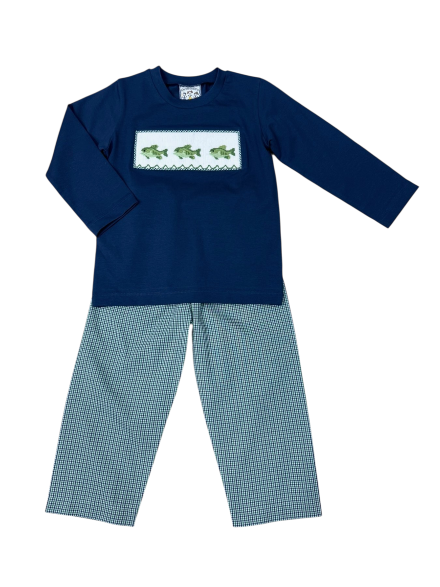 Reelin’ them in smocked pant set