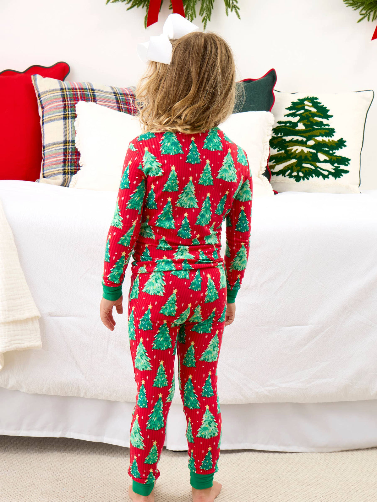 SoftSnooze™ Kids Bamboo Viscose O Christmas Tree Long Sleeve Pajama Set