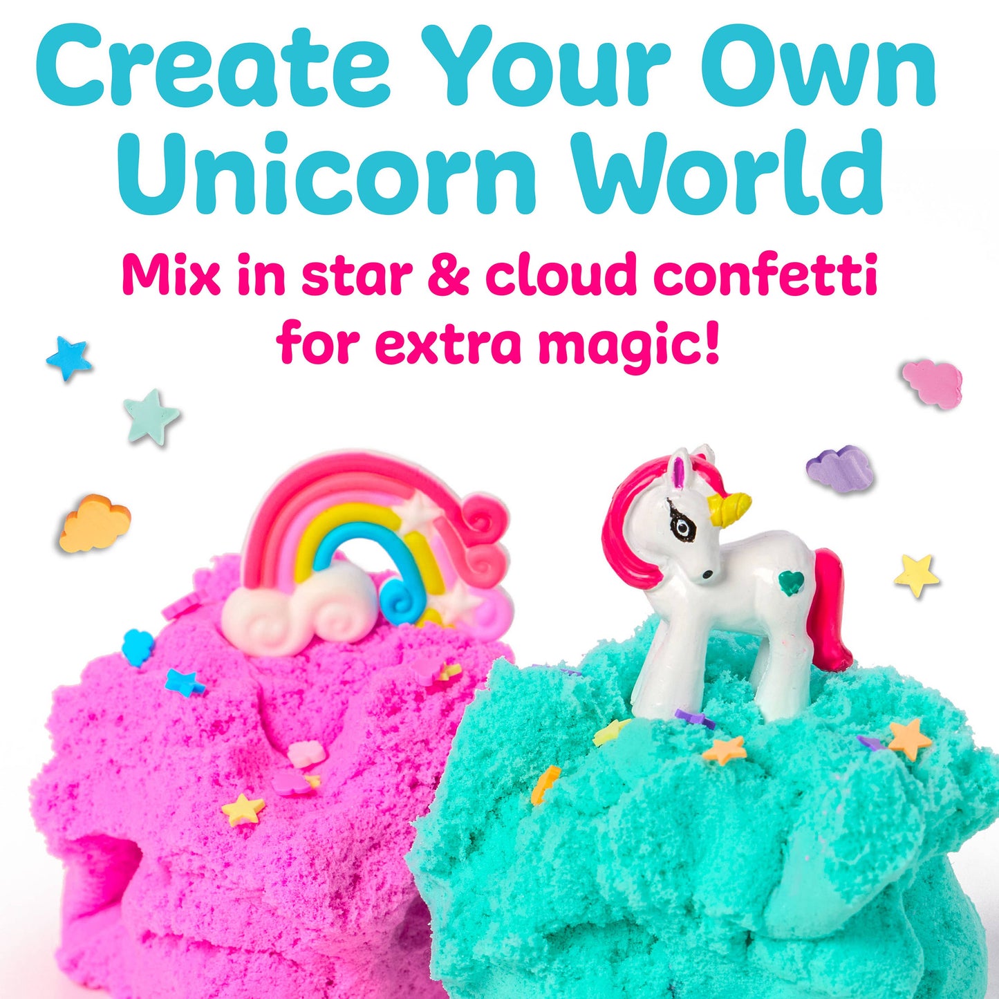 Sensory Mini Play Kit Jar with Cloud Clay: Unicorn Theme