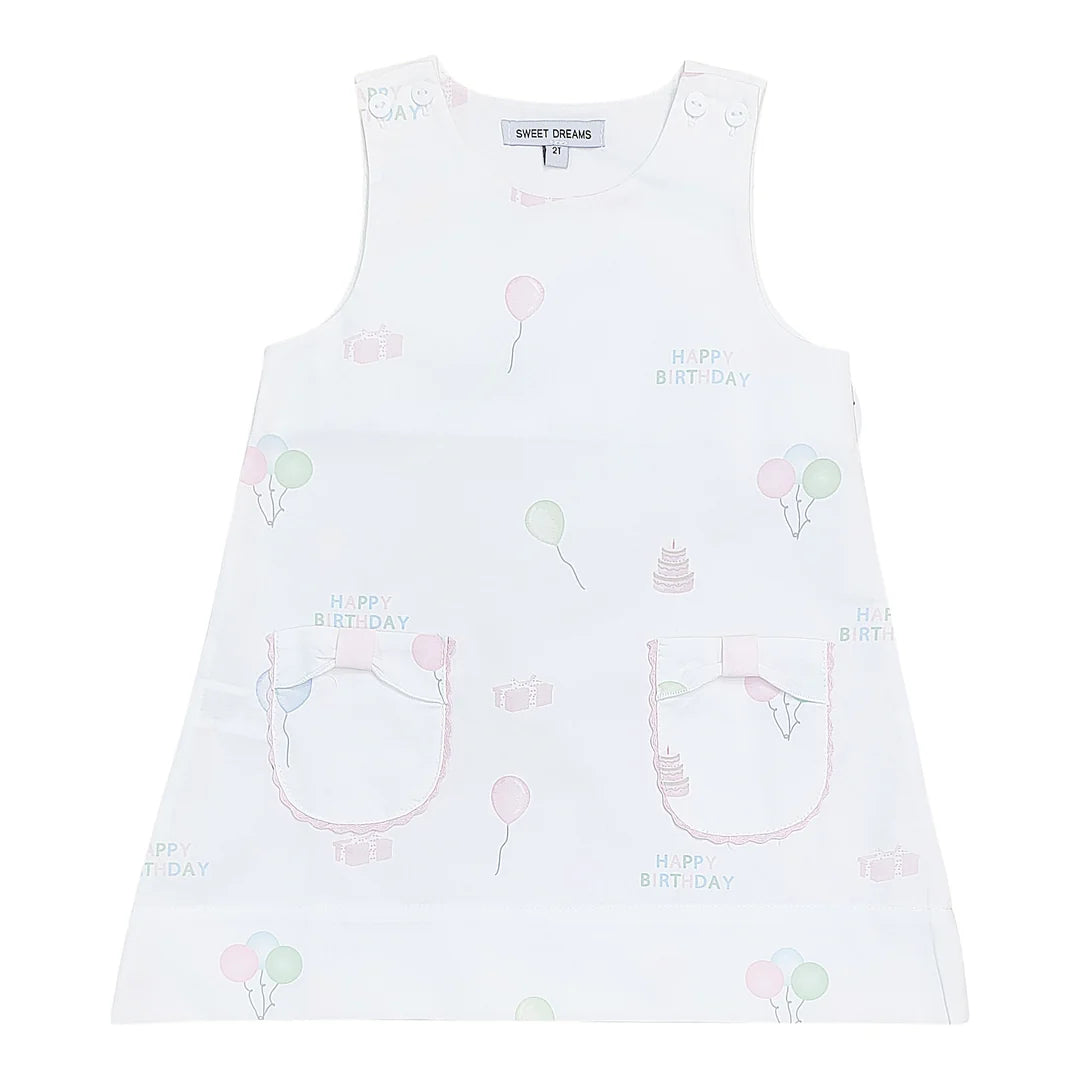 Happy Birthday Print Dress