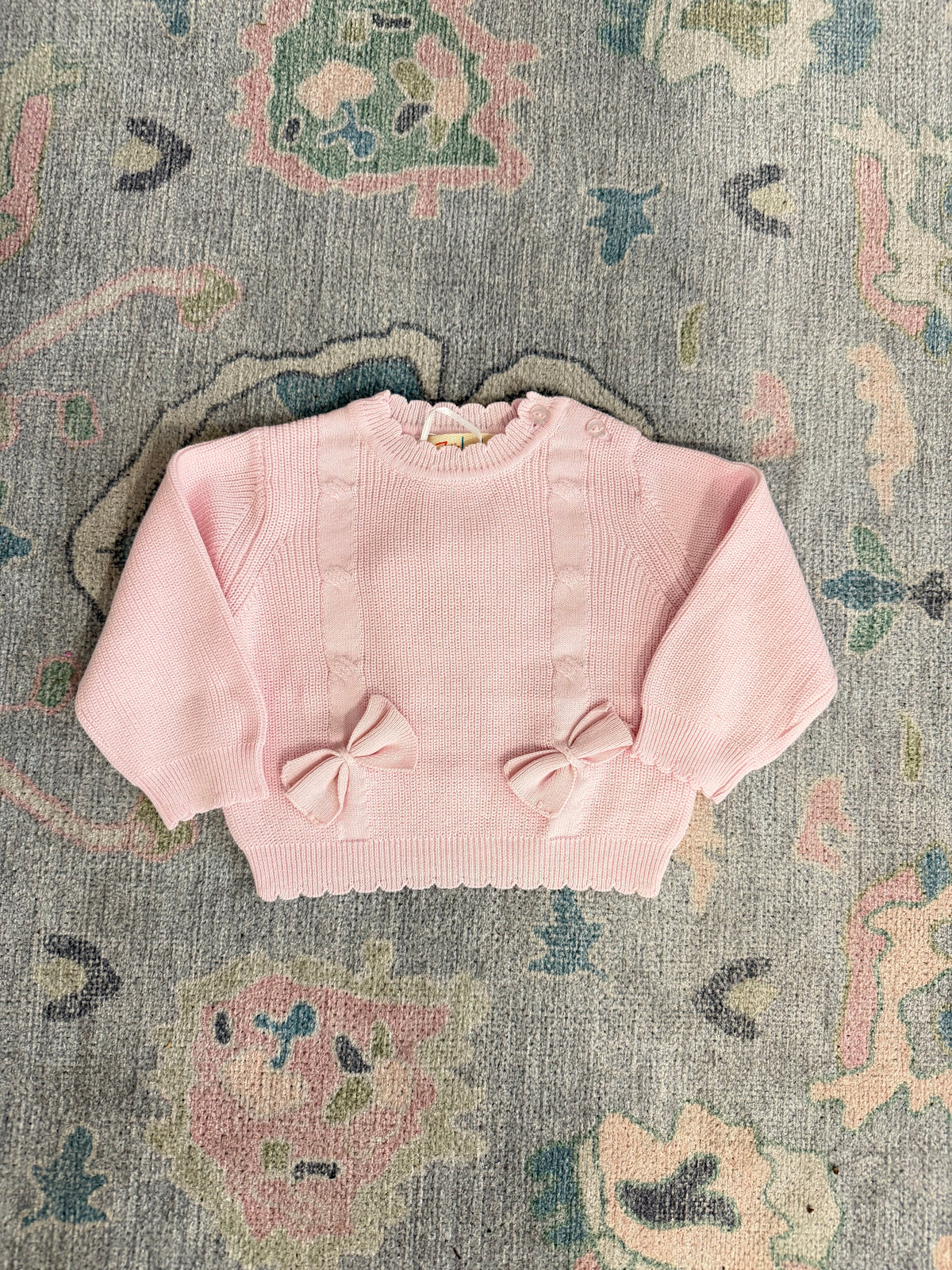 Pink bow sweater
