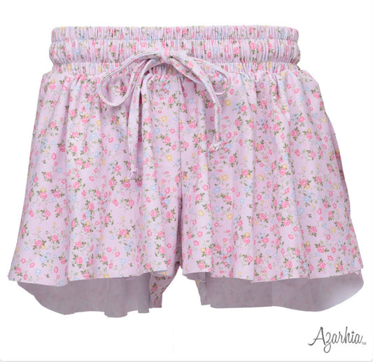 Pretty in Pink Flowers Butterfly shorts