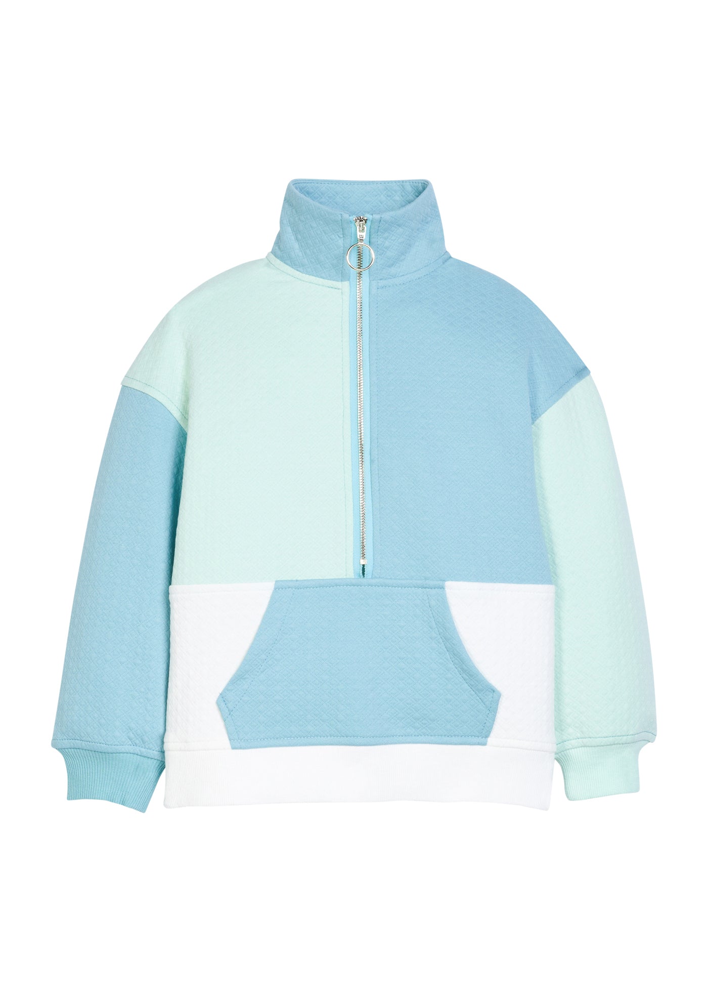 Colorblock pullover- Blue & Mint