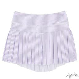 Lavender striped mini pleat skort