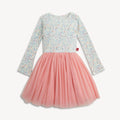 Waffle white floral tutu dress
