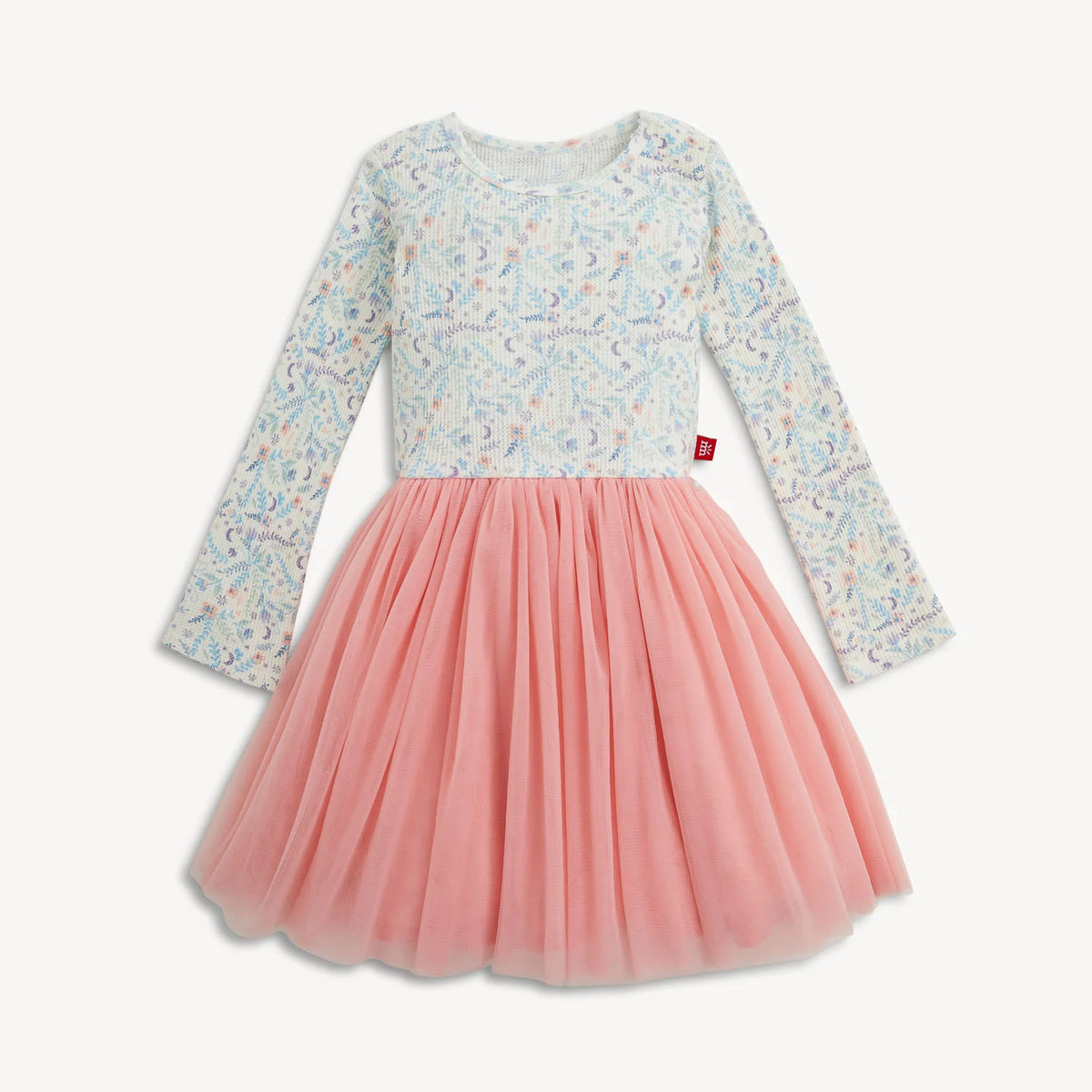 Waffle white floral tutu dress