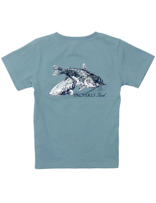 Boys Mudcat SS Steel Blue