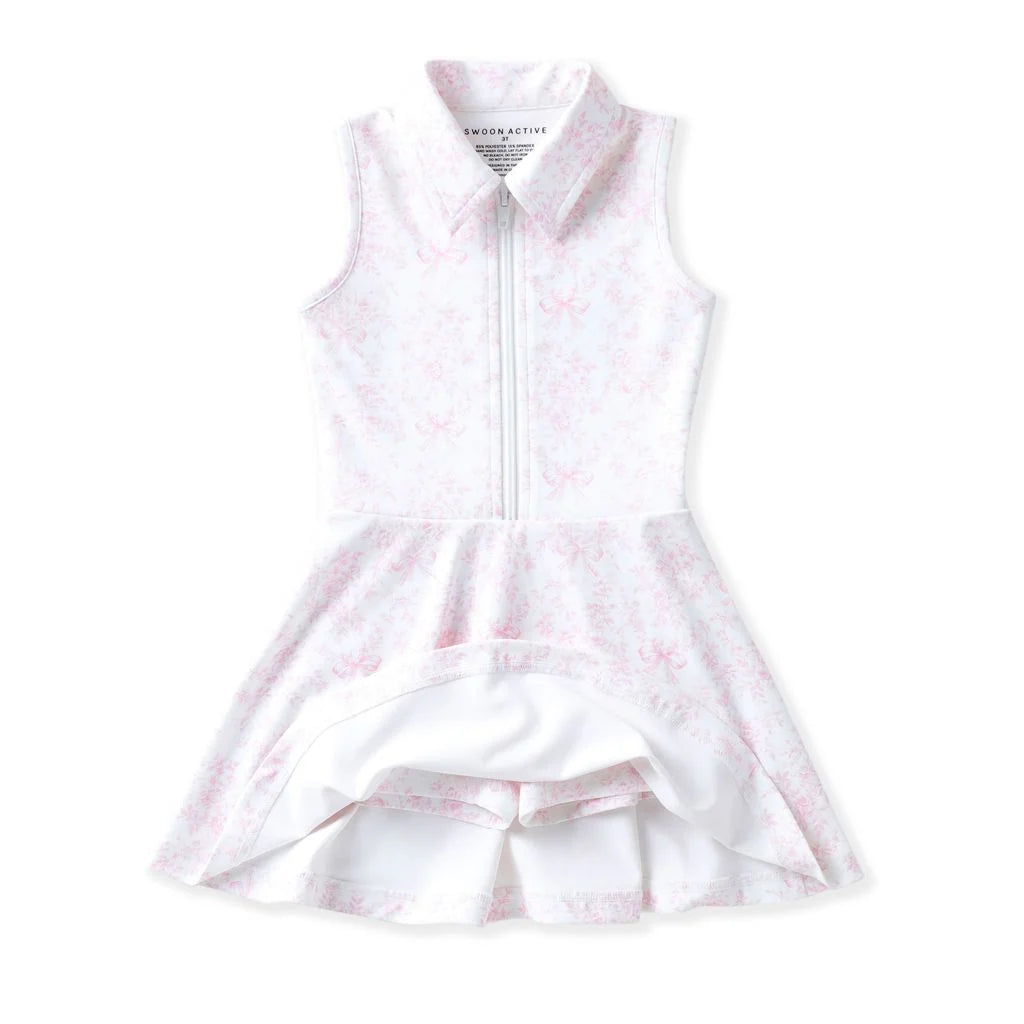 PINK TOILE TENNIS DRESS:
