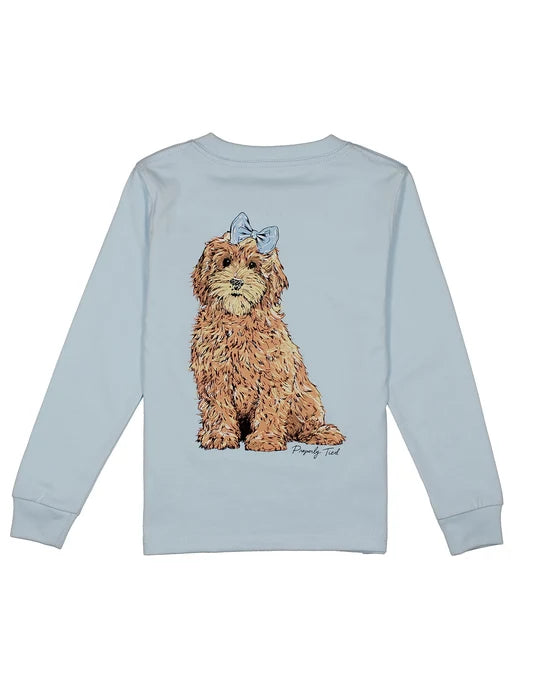 Girls Goldendoodle LS periwinkle
