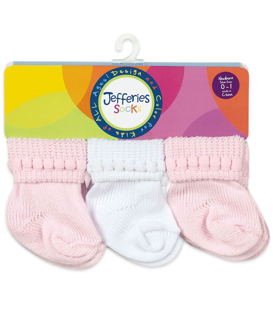 Jefferies Socks Rock-A-Bye Turn Cuff Socks 6 Pair Pack