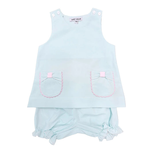Mint Bow Pocket Bloomer Set