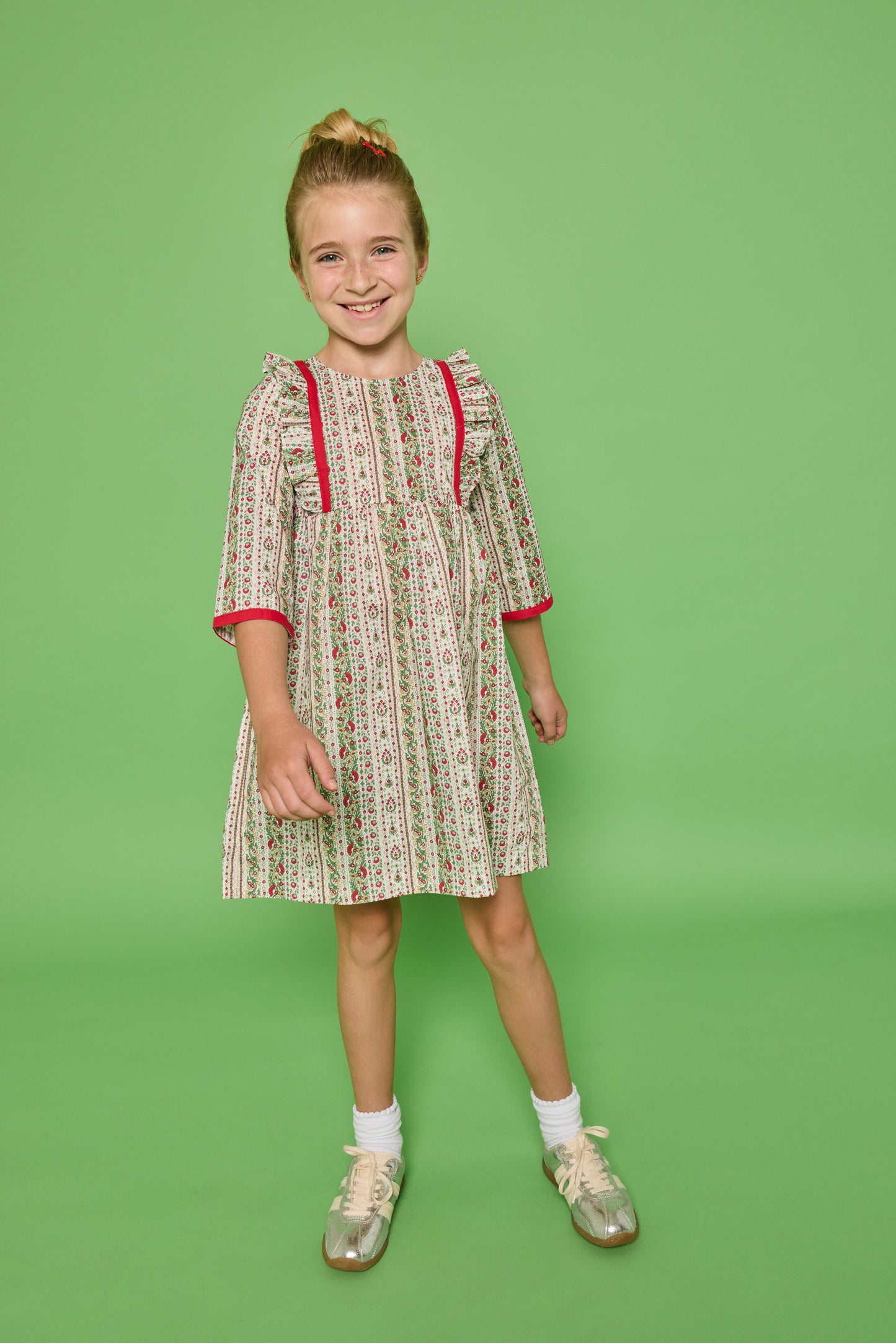 Porto Dress- St Moritz Floral Stripe