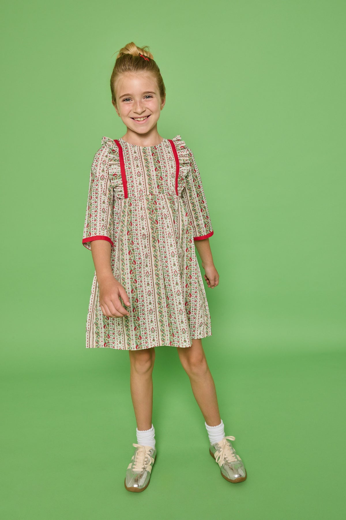 Porto Dress- St Moritz Floral Stripe