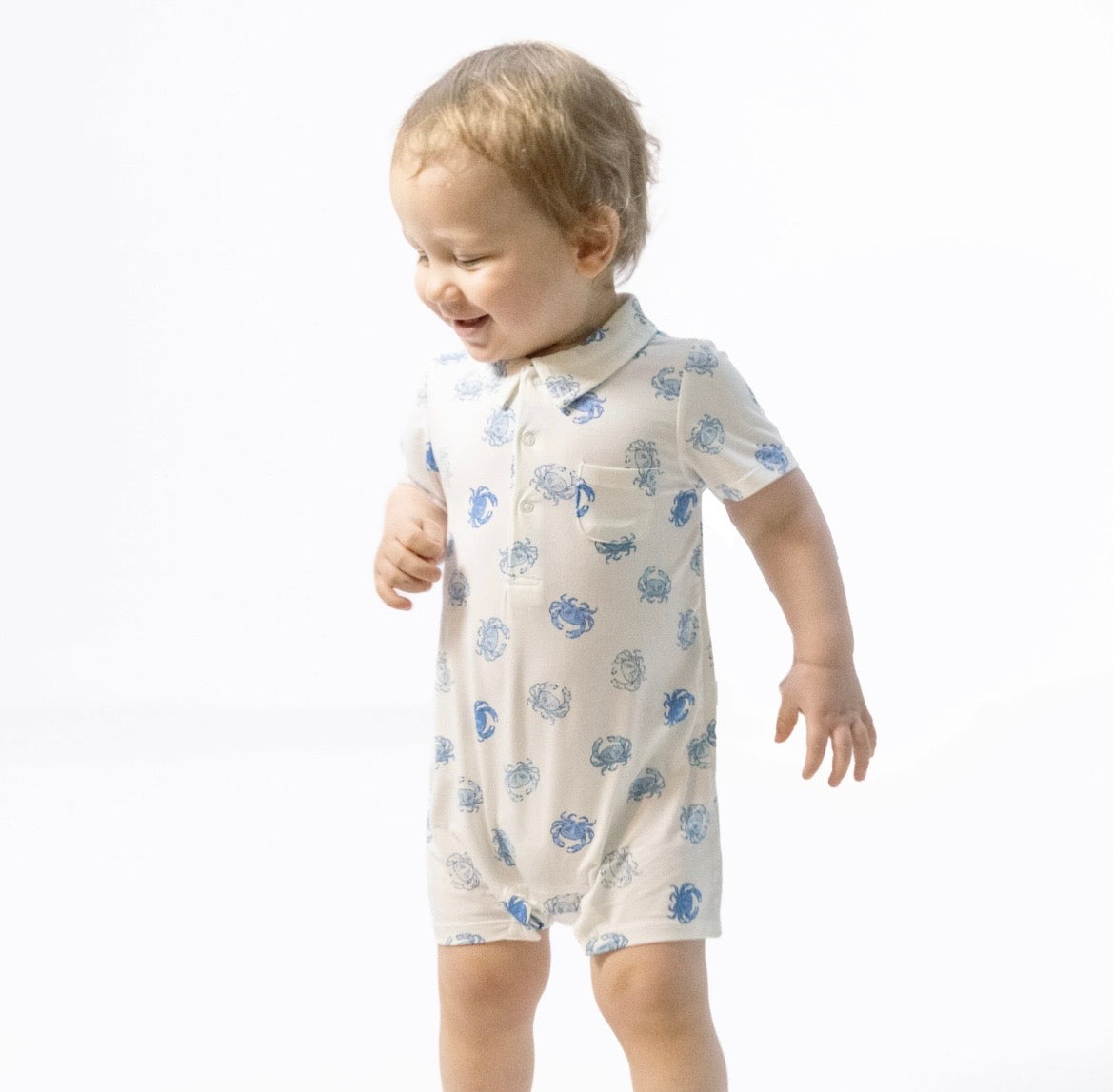 Blue Crab Polo Shortie