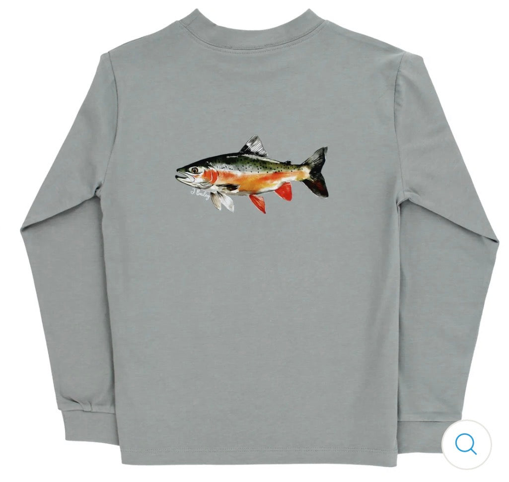 Trout L/S limestone tee