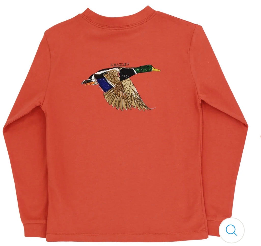 Mallard L/S rust tee