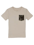 Boys ravine pocket tee mossy oak dove