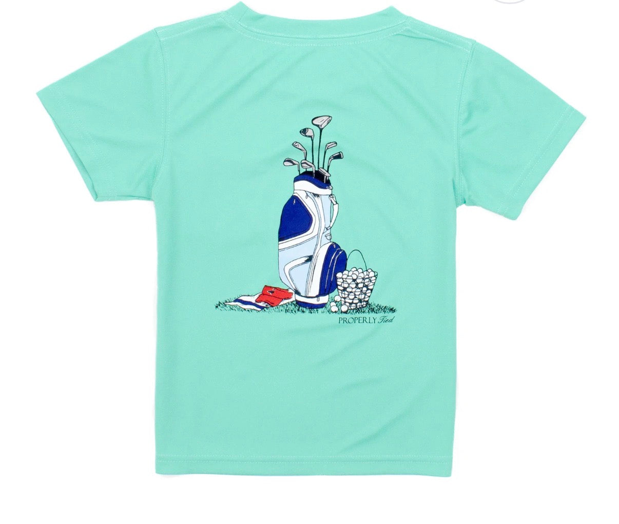 Boys Performance Tee SS Golf Clubs Soft Green