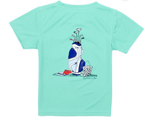 Boys Performance Tee SS Golf Clubs Soft Green
