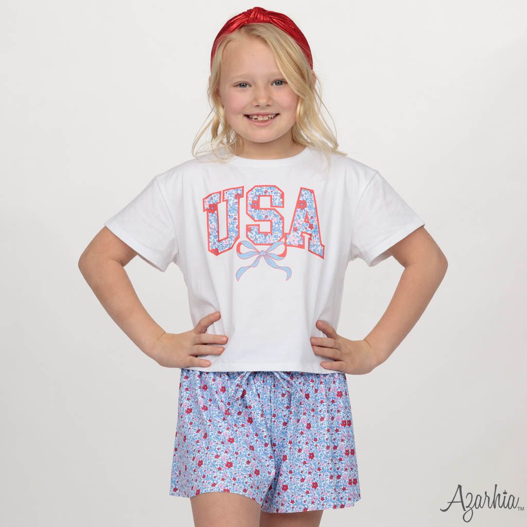American Floral Butterfly Shorts