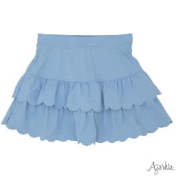 Scalloped skort- Light blue