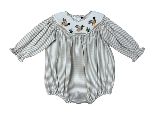 Mallard duck smocked girl bubble