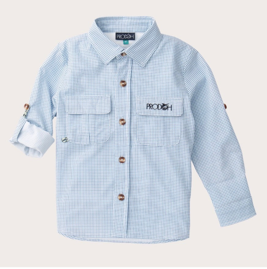 FOUNDERS KIDS FISHING SHIRT - Blue