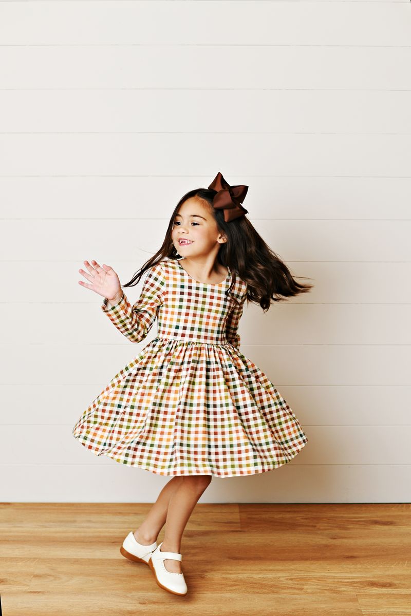 Fall plaid Twirl Dress Swoon
