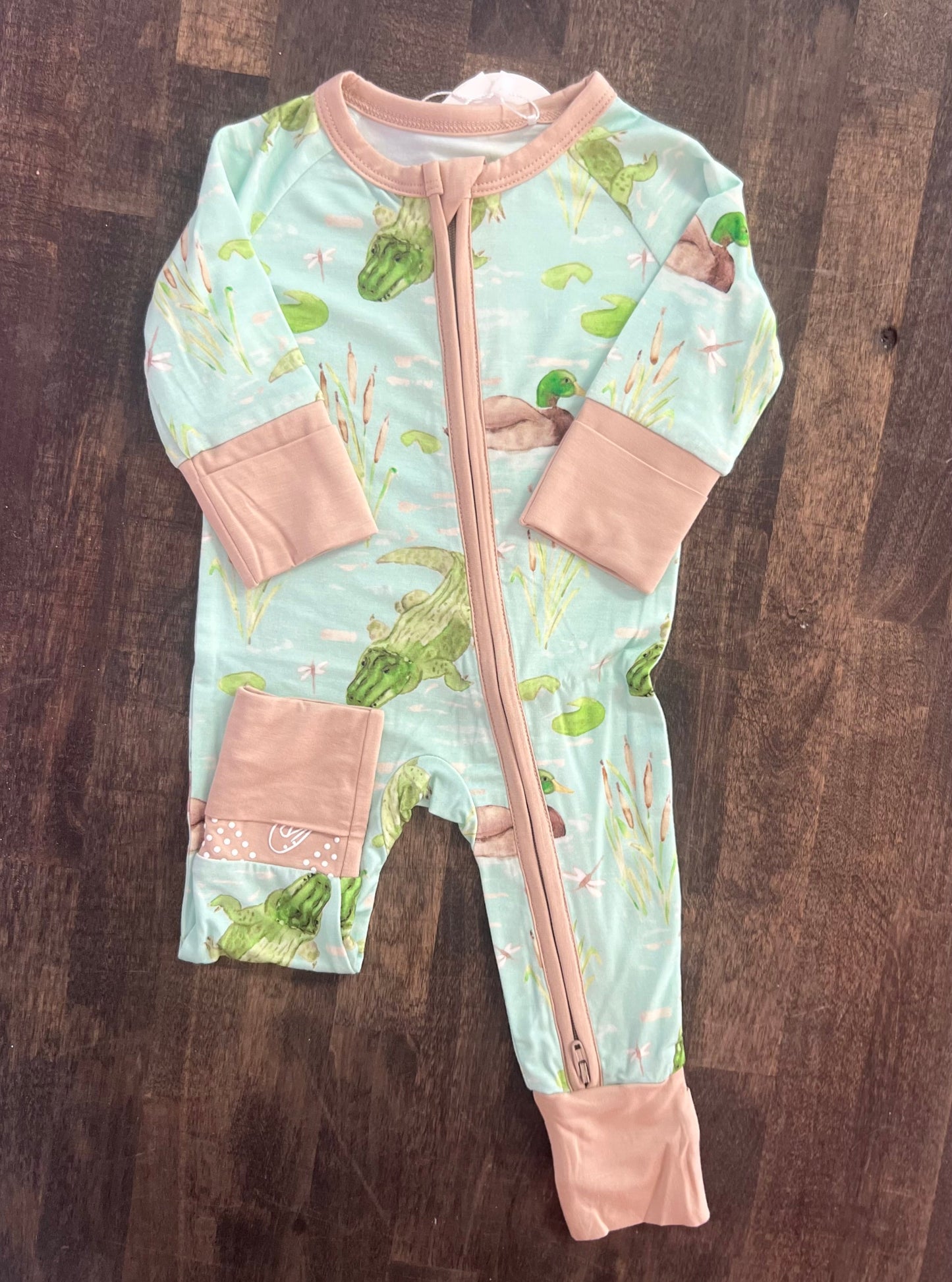 Ducks and Gators Zipper Onesie