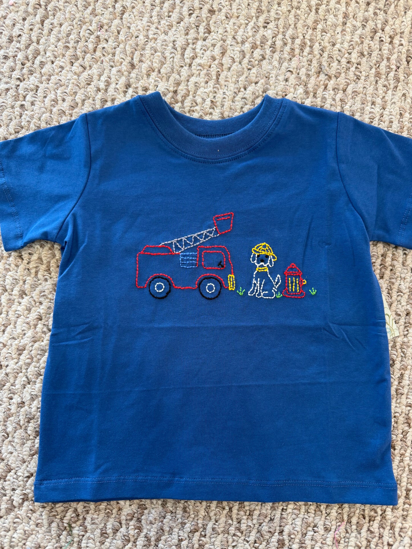 Houston Blue Dog Firetruck Shirt