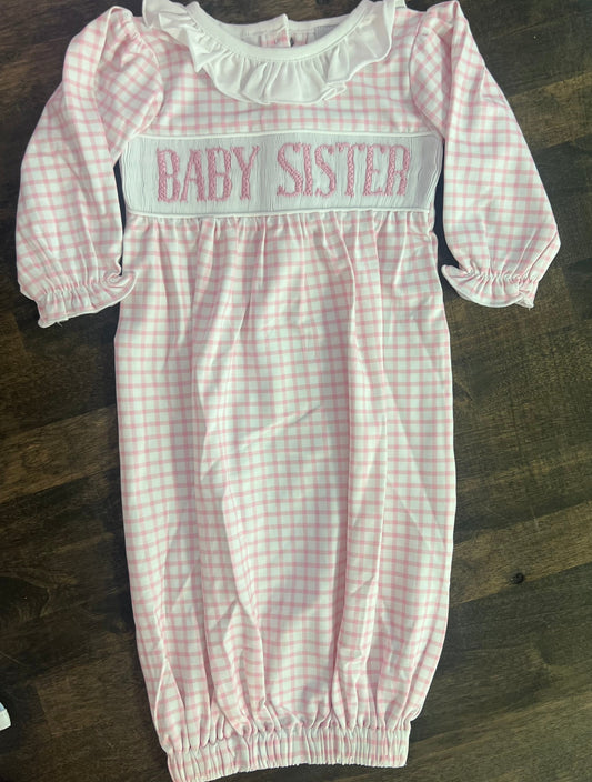 Baby Sister smock gown